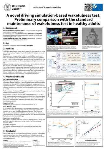 Poster preview: A novel driving simulation-based wakefulness test: Preliminary comparison with the standard maintenance of wakefulness test in healthy adults